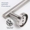 Itopfox 2 Piece Bathroom Hardware Set 304 Stainless Steel Toilet Paper Holder 6 in and Towel Holder 9 in Brushed Nickel Wall Mount - 3 of 4