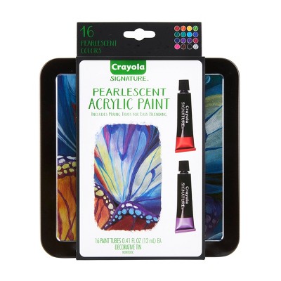 Crayola Signature 16ct .41 fl oz Pearlescent Acrylic Paint