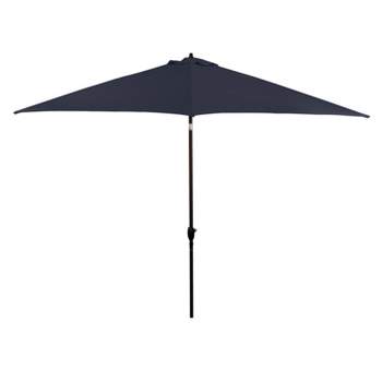11' x 11' Aluminum Market Polyester Umbrella with Crank Lift Navy Blue - Astella