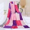 Slickblue Plaid Coral Fleece Throw Blanket, 59"x78.7", Cozy & Machine Washable, Perfect for Sofa & Chair, 6 Color Options - 2 of 3
