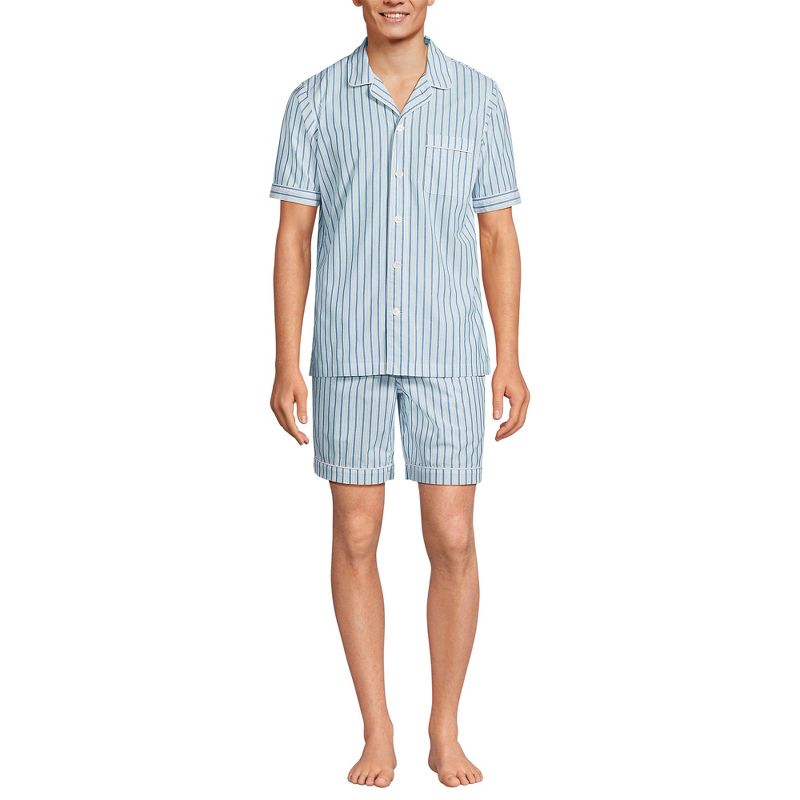 Lands' End Men's Short Sleeve Essential Pajama Set, 3 of 4