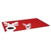 HomeRoots 17" X 29" Red and White Coir Reindeer Outdoor Christmas Door Mat - 4 of 4