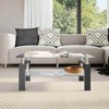 vidaXL Coffee Table Black and Transparent Tempered Glass, Melamine - 3 of 4