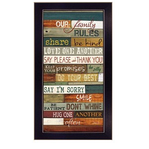 Our Family Rules By Marla Rae, Printed Wall Art, Ready To Hang Framed Poster, Black Frame - 1 of 4