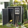 5x3Ft Resin Outdoor Storage Shed, Waterproof Utility Tool Shed W/Lockable Door, Side Window And Air Vents, Garden Shed House For Backyard Patio Lawn - 4 of 4