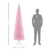 7' Artificial Pencil Christmas Tree, Slim Xmas Tree with 499 Realistic Branch Tips and Plastic Stand - 3 of 4