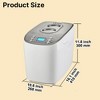 JANSNO White 15-in-1 3LB Bread Maker with Gluten-Free Setting, Fit for 3 Loaf Sizes & 3 Crust Colors - 2 of 4