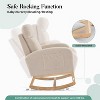 Rocking Glider Chair Modern Upholstered, Wingback Accent Rocker Chair Upholstered Tall Back Arm Chair - 4 of 4