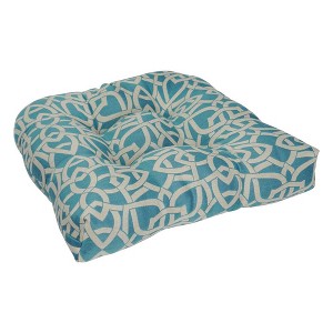 Blazing Needles, 19-inch U-Shaped Premium Outdoor Tufted Dining Chair Cushion - 1 of 2