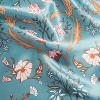 Sweet Jojo Designs Girl Satin Body Pillow Cover Case (Pillow Not Included) 54in.x20in. Boho Floral Wildflower Blue Orange and Pink - 4 of 4