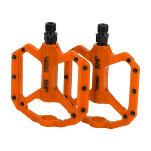 Unique Bargains Cycling Bike Pedal 9/16" Spindle Nylon for Road Mountain BMX MTB Bike Orange - 1 of 4