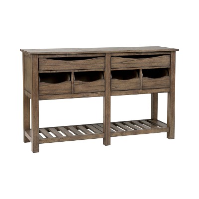 Caprio 6 Drawer Server Light Oak - miBasics