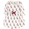 Touched by Nature Big Girls and Youth Organic Cotton Long-Sleeve Dresses 2pk, Snowman - image 4 of 4