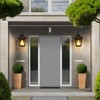 Bella Depot Outdoor 1-Light Black Wall Sconce Light with Clear Glass Can - 3 of 4