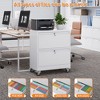 AOBABO 2 Drawer Wide File Cabinet with Wheels, Lockable Metal Filing Cabinet for Home Office, Legal/Letter Size,Required Assembled - 4 of 4