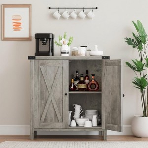 Sideboard Buffet Cabinet, Small Storage Cabinet with Adjustable Shelves and 2 Doors Accent Entryway Console Cupboard for Living Room, Dining Room - 1 of 4