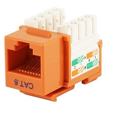 Monoprice Cat6 Punch Down Keystone Jack - Orange