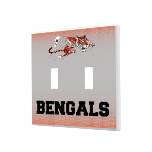NFL AFC Historic Teams Linen Hidden-Screw Light Switch Plate for Double Toggle - 1 of 4