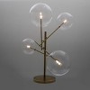 Yosemite Home Decor Klare 4-Light Sputnik Lamp in Antique Brass Finish with Clear Glass Globe Shades and Adjustable Arms - 3 of 4