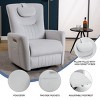 Electric Recliner Armchair Nursery Glider And Recliner With Lumbar And Neck Support Pillow,Glider Swivel Recliner With Charging Port-Cuddlewood - 3 of 4