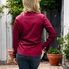 Anna-Kaci Women's Long Sleeve Button Down Shirt with Front Chest Pockets and Adjustable Side Tie Accents - 3 of 4