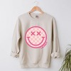 Simply Sage Market S.W.Smiley Pink Checker Smiley Face Sweatshirt - 3 of 4