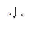 Elegant Lighting Briggs 32 inch pendant in black with clear shade - 3 of 4