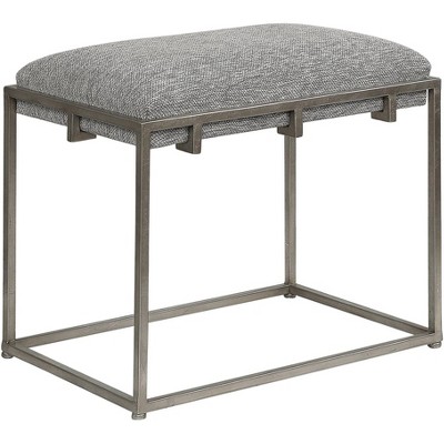 Uttermost Edie 21 In H Silver And Gray Small Bench Target   GUEST 62bf64cd 106e 4731 8bee 04b3d5660b66