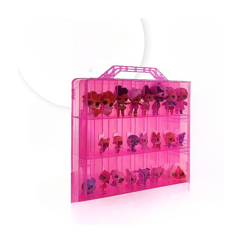 Bins & Things Toys Organizer Storage Case with 48 Compartments Compatible with LOL Surprise Dolls, Pink, 4 of 6