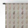 Iveta Abolina Peace Hands Tan 120" x 50" Single Panel Sheer Window Curtain - Deny Designs - 4 of 4