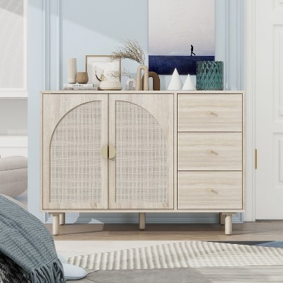 2 Door 3 Drawer Cabinet, Suitable for Bedroom, Living Room, Study