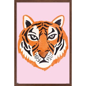 Trends International Illustrated Cool Tiger Framed Wall Poster Prints - 1 of 4