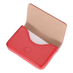 Unique Bargains PU Leather Magnetic Shut Organizing Business Card Holder - 1 of 4