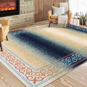 Nasitip Modern Abstract Area Rugs for Living Room Soft Low Pile Non-Sliping, Machine Washable - 1 of 4