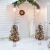 3FT Pre-Lit Artificial Christmas Tree Tabletop with 78 Warm White Lights, Flocked Potted Christmas Tree, Battery Operated, for Front Door, Porch - 2 of 4