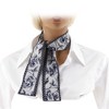Unique Bargains Women's Printed Design Scarf Headband Navy Blue White 1 Pc - 3 of 4