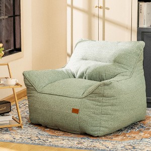 Hooseng Bean Bag Chair with Filler, Big Floor Sofa with Tufted Soft Armrests & Side Pocket, Premium Lazy Sofa for Adults, Living room, Bedroom, Dorm - 1 of 4
