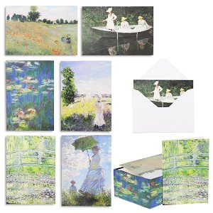 The Gifted Stationery 36-Count Assorted Box All Occasion Greeting Cards with Envelopes, Notecards, Artistic Design Inspired by Monet Painting, 5 x 3.5 - 1 of 4