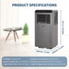 Portable Air Conditioner with Remote Control 8000 BTU Unit for Rooms Up to 350 Sq. Ft. 3-In-1 Quiet AC - 2 of 4