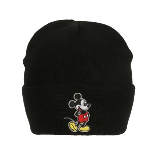 Mickey Mouse Mickey Embroidery Black Acrylic Knit Standard Cuff Beanie - 1 of 4