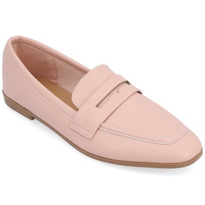 Journee Collection Womens Myeesha Tru Comfort Foam Loafer Slip On Square  Toe Flats Blush 12