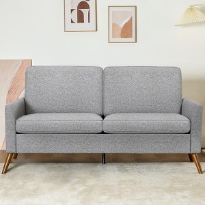Dyonery 68" Loveseat Sofa, Comfy Couches for Living Room, Mid Century Modern Love Seat Sofa, Tool-Free Setup Small Couches for Bedroom Office - 1 of 4