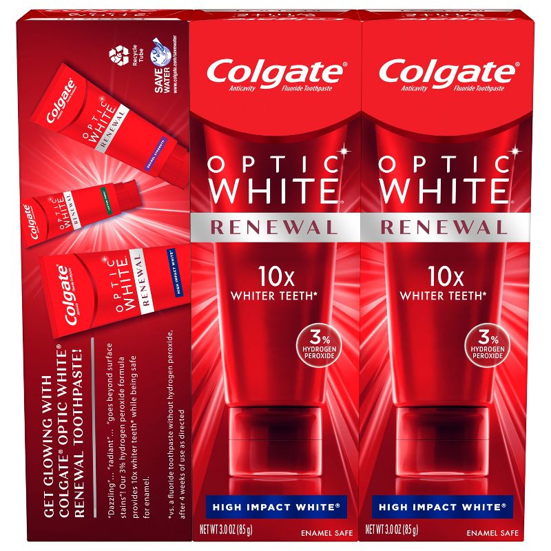 Colgate Optic White Renewal High Impact Whitening Toothpaste - 3oz, 1 of 11