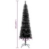 vidaXL Elegant Black Slim Artificial Christmas Tree with Adjustable Branches - 5 ft - 4 of 4