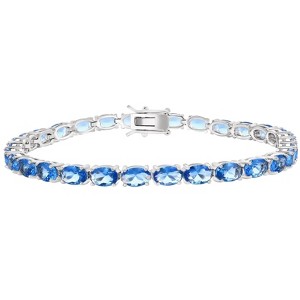 Donatello Gian Oval Cut Created Topaz Tennis Bracelet - 1 of 1
