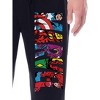 Marvel Comics Mens' The Avengers Vintage Superhero Sleep Pajama Pants Black - 2 of 4