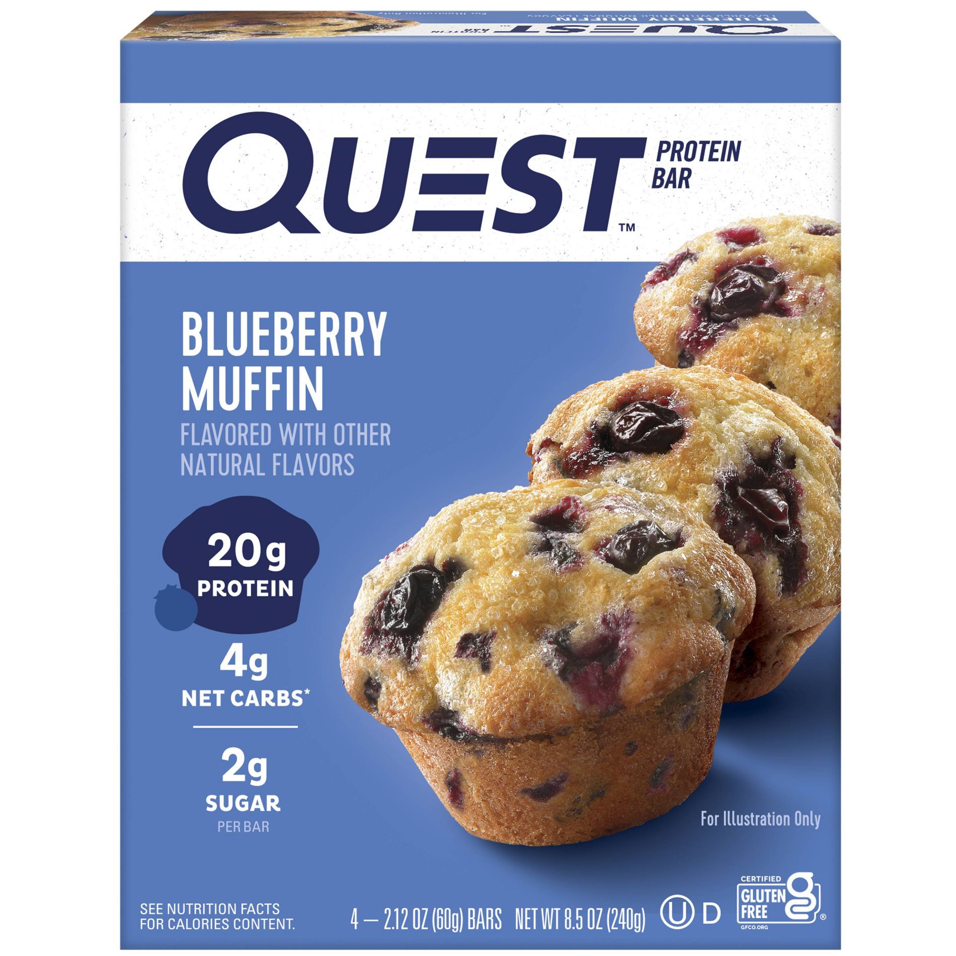 Quest Nutrition Nutrition Protein Bar - Blueberry Muffin - 4ct