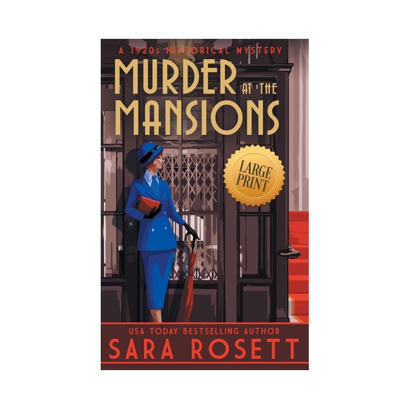Murder at the Mansions - (High Society Lady Detective) Large Print by  Sara Rosett (Hardcover), 1 of 2