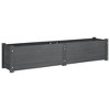 vidaXL Garden Raised Beds 2 pcs, Gray, Solid Wood Pine, Weather-Resistant Planters for Year-Round Outdoor Use. - 3 of 4