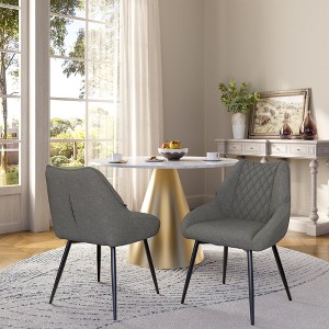 Clihome Fabric Soft Dining Chairs (Set of 2) - 1 of 4